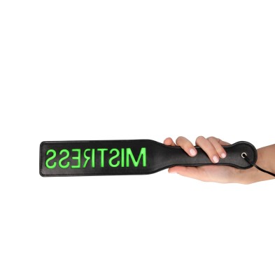 'Mistress'' Paddle - Glow in the Dark - Black/Neon Green